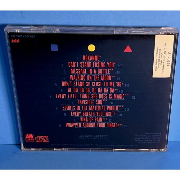 The Police – Every Breath You Take: The Singles CD, 1986 A&M Records BMG D173924 - Picture 2 of 7